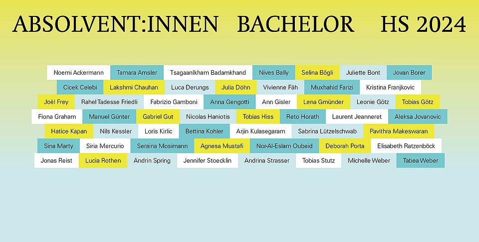 Absolvent:innen Bachelor November 2024