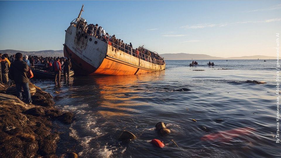 Tragisches Schiffsunglück: Migrantenboot mit Flüchtlingen kentert