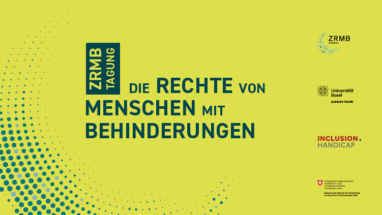 Bild mit Schriftzug: ZRMB Tagung - Die Rechte von Menschen mit Behinderungen