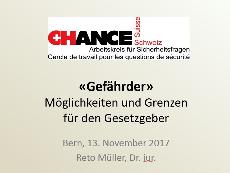 Referat Chance Schweiz 2017